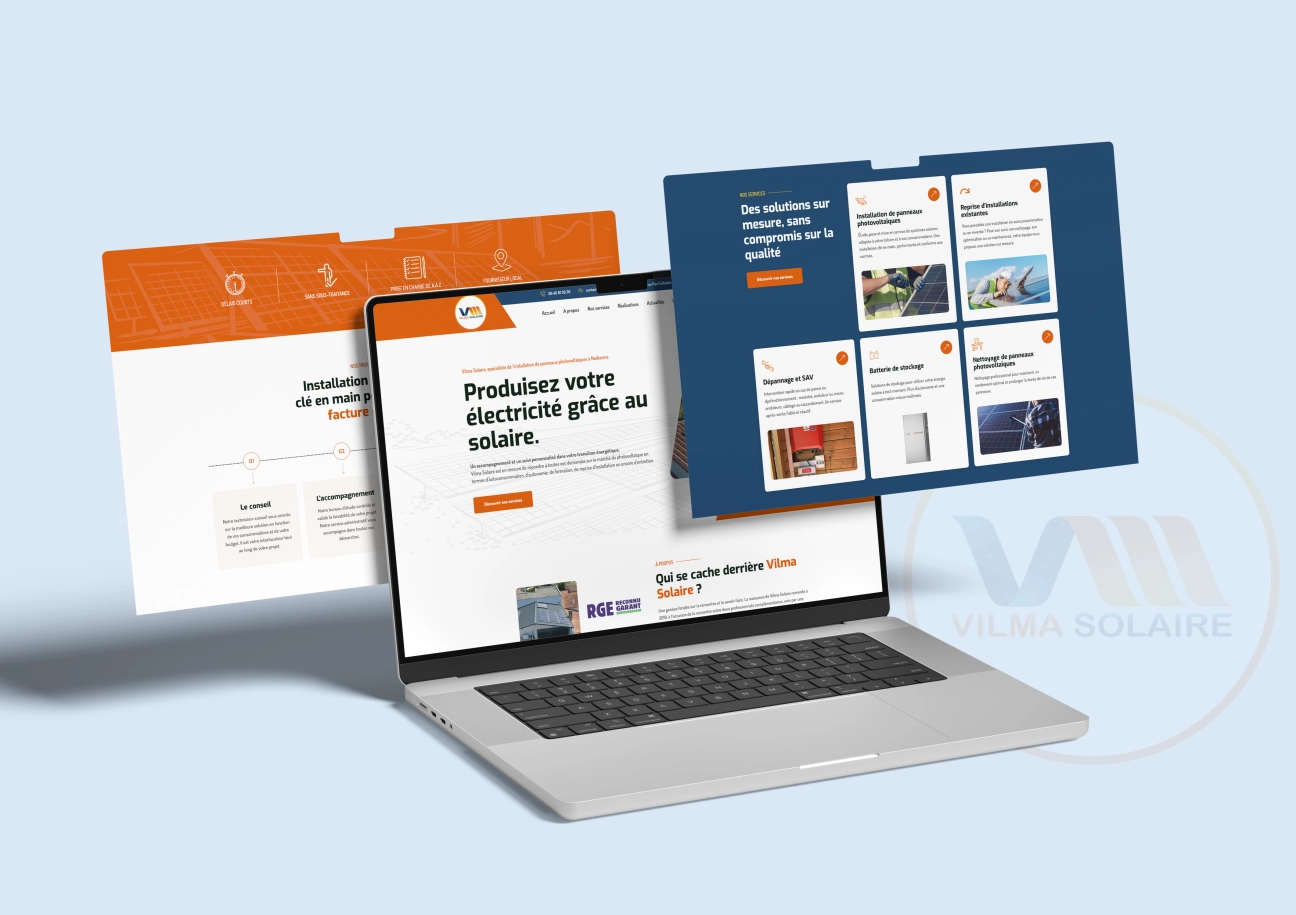 Refonte site internet pour une entreprise sp&eacute;cialis&eacute;e dans les panneaux photovolta&iuml;ques &agrave; Narbonne