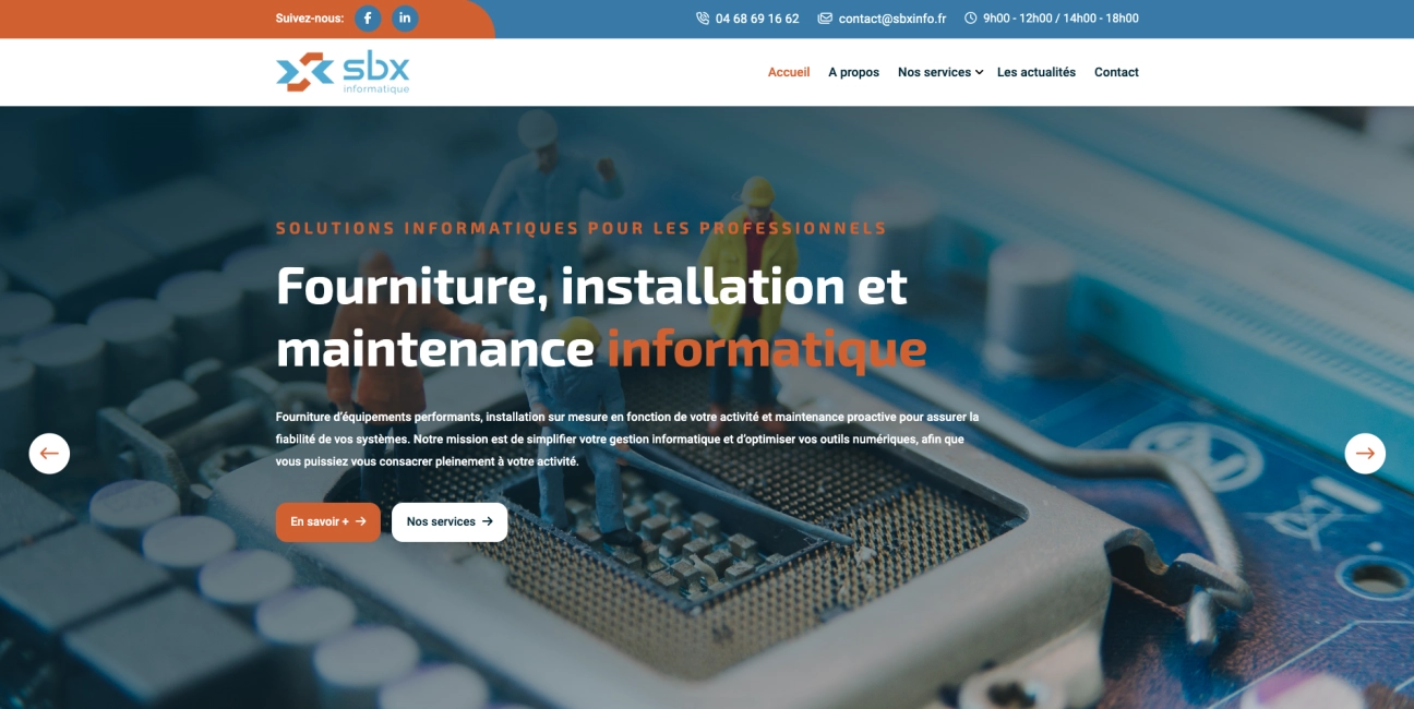 Refonte du site internet d'une soci&eacute;t&eacute; informatique &agrave; Limoux