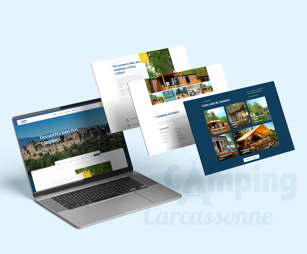 Refonte site internet camping dans l'Aude