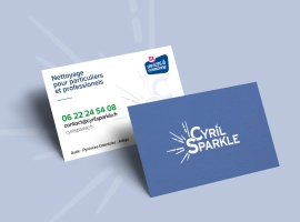 Cr&eacute;ation et impression cartes de visite pour une soci&eacute;t&eacute; de nettoyage dans l'Aude